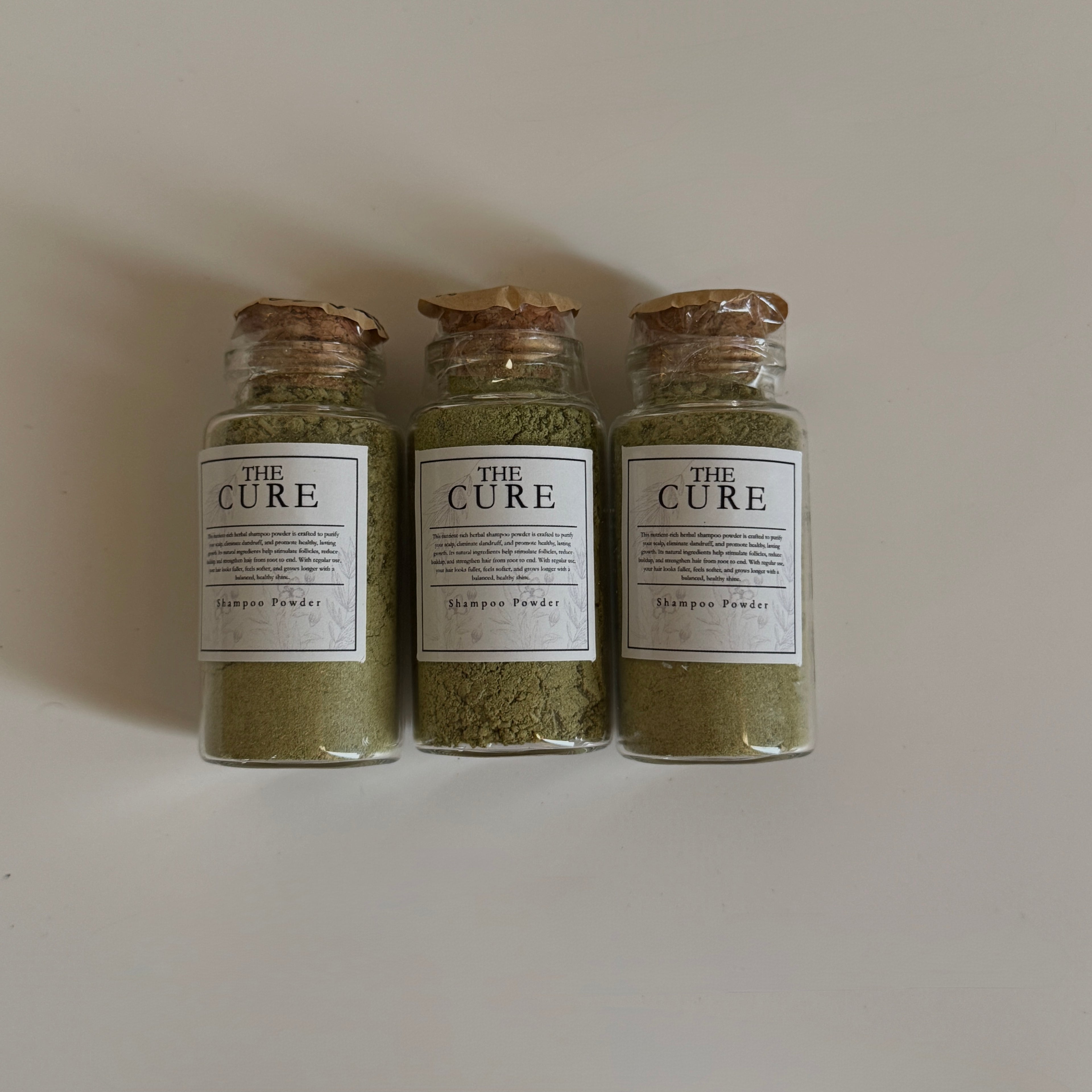 3 mini shampoo powder set