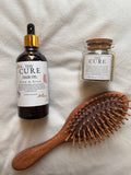 100 ml Glow & Grow Hair Oil + Shampoo herbs + Wooden Hair Brush